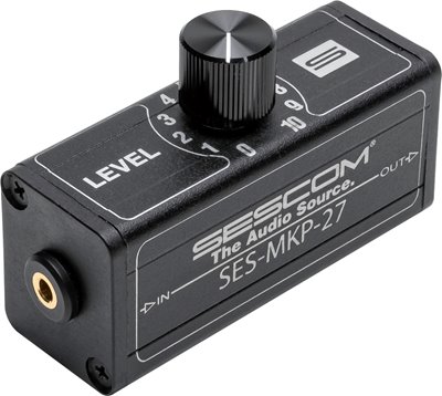 SES-MKP-27 3.5mm to 3.5mm Stereo Volume Control for Line Level Devices